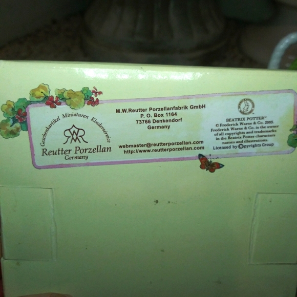 Beatrix Potter 2008 Porcelain Favour Bag From Reutter Porzellan Germany - Picture 8 of 11